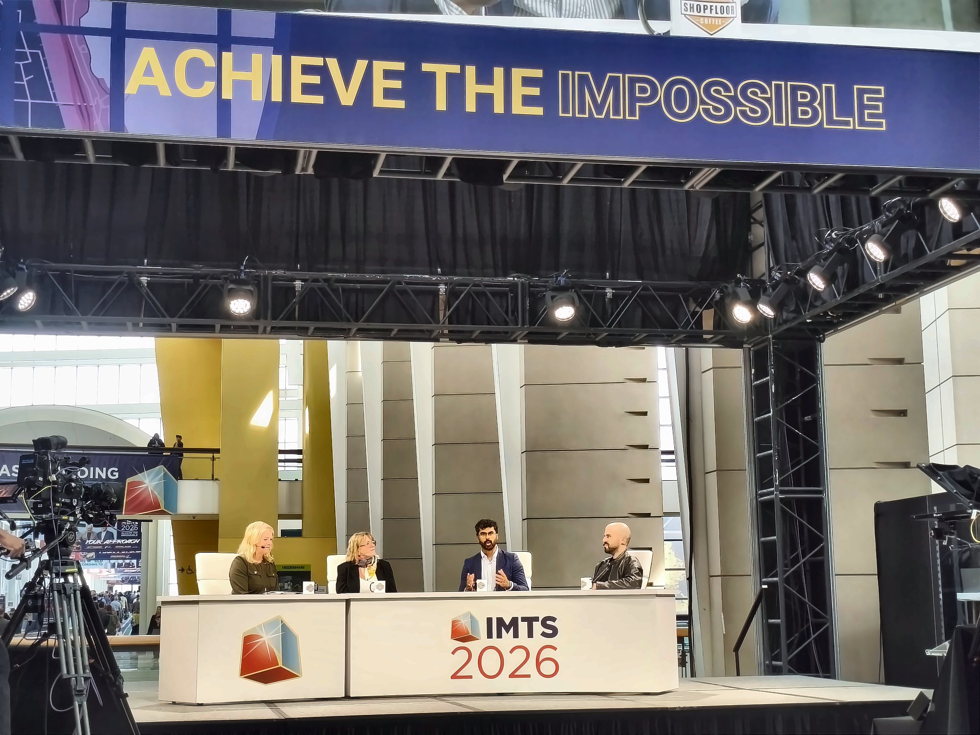 David Priev of Limitless Labs on the Manufacturing Without Limits panel, IMTS+ Main Stage, IMTS 2026